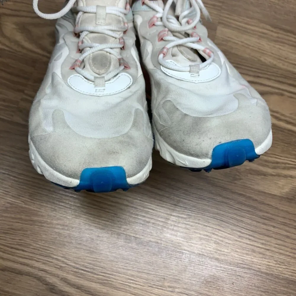 Nike Air Max React 270 Men Size 8.5 A04971-100 White‎ Ghost Aqua Running Shoes